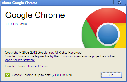google chrome 21.0